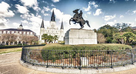 Beautiful view of Jackson Square in New Orleans, Louisiana