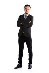 Businessman on white background