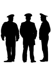 People of special police force on white background