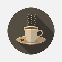 A cup of coffee. Flat illustration 