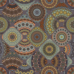 Seamless pattern. Vintage decorative elements. Hand drawn background. Islam, Arabic, Indian, ottoman motifs. Perfect for printing on fabric or paper.