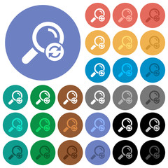 Reset search round flat multi colored icons