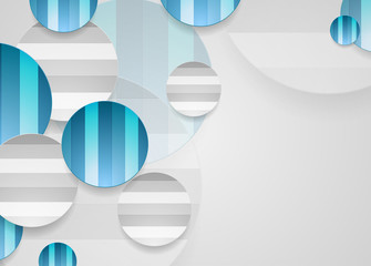 Abstract blue and grey circles background
