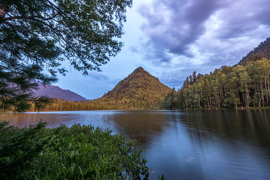 Evening at Lake Warm. The Baikal region