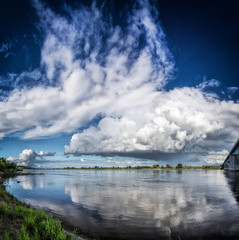 On the banks of the Vistula River.