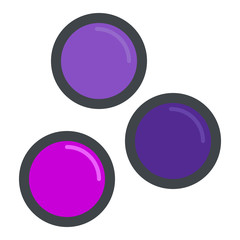 Face blush make up cosmetics icon, vector illustration flat style design isolated on white. Colorful graphics