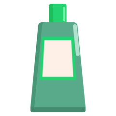 Hand cream tube professional cosmetic icon, vector illustration flat style design isolated on white. Colorful graphics