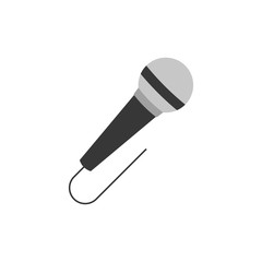 microphone icon, flat design vector
