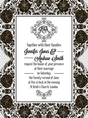 Elegant floral swirls, lacy pattern ornate frame