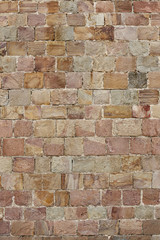 Sandstobe detail of a castle wall