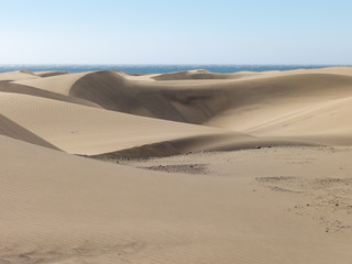 Fototapeta na wymiar Maspalomas dunes in Gran Canaria, Canary Islands, Spain