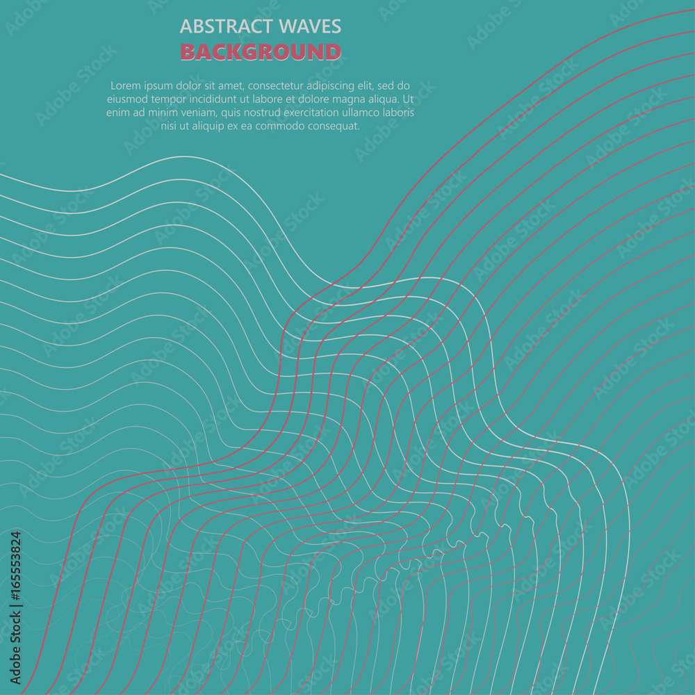 Wall mural abstract waves. transparent wave. vector