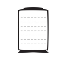Empty black frame on a white background with the list