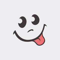 Graphic Emoticon. Collection of Emoji. Smile icons. Isolated vector illustration on white background
