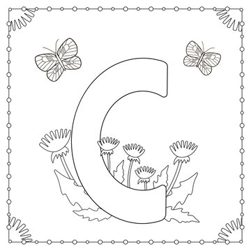 Alphabet coloring page