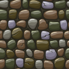 view from above cartoon colored stone texture, vector seamless background