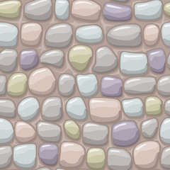 view from above cartoon colored stone texture, vector seamless background