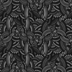 Seamless decorative ethnic pattern design. Vector texture for wallpapers, pattern fills, web page backgrounds