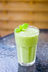 Healthy Paleo Green Smoothie on the Table
