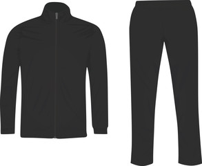 Black tracksuit. vector illustration