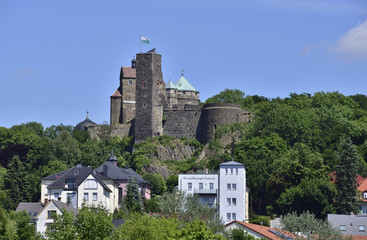 Blick auf Stolpen in Sachsen