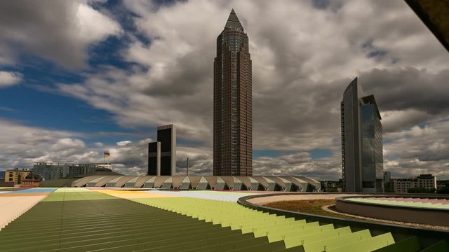 4K Zeitraffer Dachterrasse Skyline Plaza Frankfurt am Main