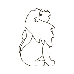 Lion silhouette illustration