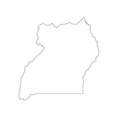 Uganda map outline