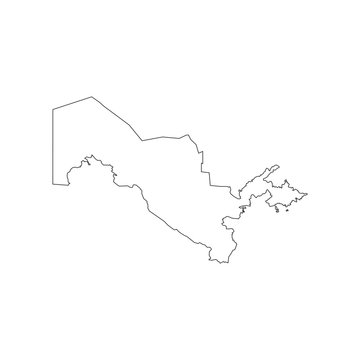 recommend clip art: Uzbekistan map outline