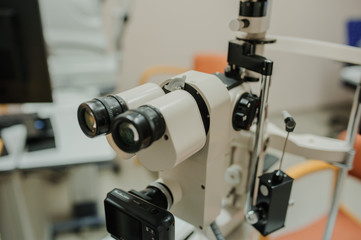 Fototapeta na wymiar An ophthalmologic/eye clinic examination equipment