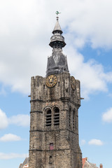 Fototapeta premium Le Beffroi de béthune, sa place, ses maisons et son architecture, Béthune, Pas de Calais, Hauts-de-France, France