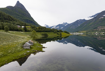 Fototapeta na wymiar Sykkylven Area in West Norway