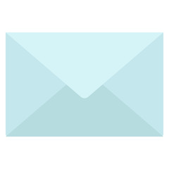 Blank paper envelope icon, vector illustration flat style design isolated on white. Colorful graphics