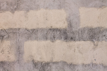 Cement wall with light strips