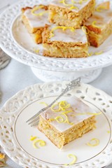 Apple cake with hint of lemon