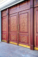 Wood carving door.
