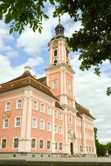 Fototapeta na wymiar View of the basilica of Birnau in Uhldingen