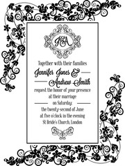 Vintage delicate formal invitation card 