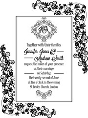 Vintage delicate formal invitation card 