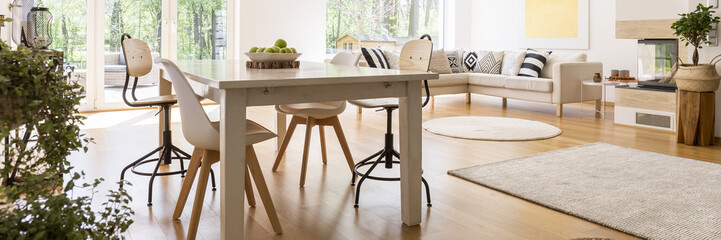 Carpets in spacious room