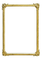 Naklejka premium Golden frame for paintings, mirrors or photos