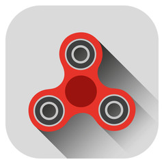 Red spinner vector icon with shade