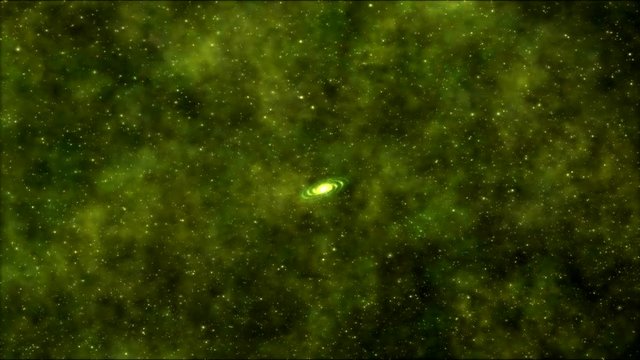 Galaxy Approach Animation - Loop Green