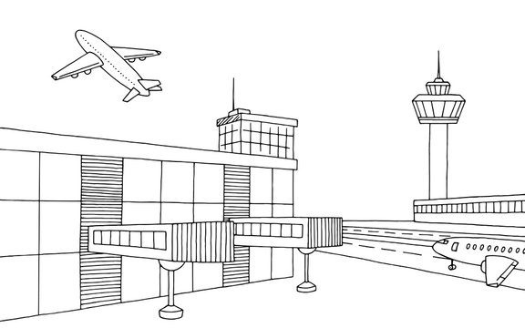 Share more than 71 airport sketch latest - in.eteachers