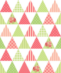 Cute seamless vintage pattern as patchwork in shabby chic style ideal for kitchen textile or bed linen fabrics