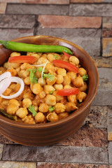 Chana Masala or Spicy Chickpeas, Indian Food