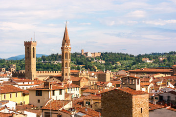 Fototapeta premium Aerial view of town Florence