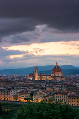 Fototapeta na wymiar Florence on a sunset, Italy