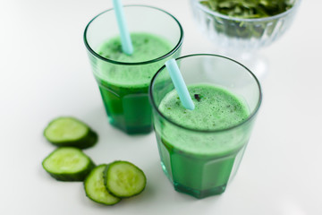 Fresh green smoothy drink