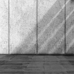 Abstract concrete room interior with shadow